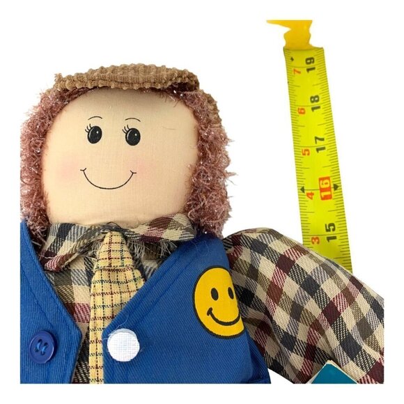 Vintage Walmart Associate Worker Employee Doll Boy Shelf Sitter Dan Dee 18 Inch - Picture 3 of 16